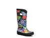 Overlap Flowers Rain Boot - Kids' Black/Multicolor view