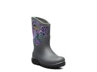 Classic Seamless Dandelion Snow Boot - Kids' Dark Grey/Multicolor view