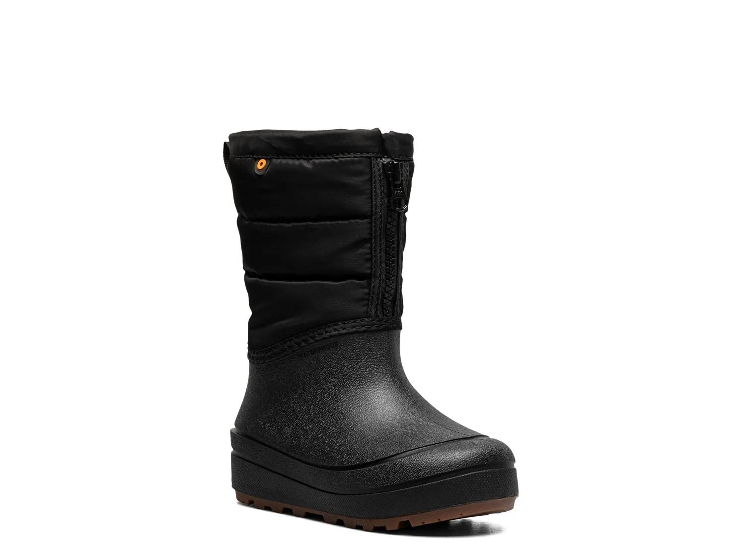 Bogs Snow Shell Zip Solid Snow Boot Kids' In Black