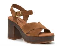 Calby Platform Sandal Cedar Suede view