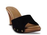 Emiliana Platform Sandal Black Suede view