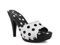 Love Platform Sandal Black/White Calf Hair view