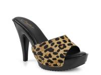 Love Platform Sandal Brown/Black Leopard Print Calf Hair view