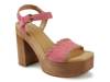 Michell Platform Sandal Coral Suede view