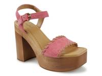 Michell Platform Sandal Coral Suede view