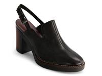 Neza Platform Pump Black Waxed Leather view