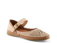 Ellabel Mary Jane Flat Beige Leather view