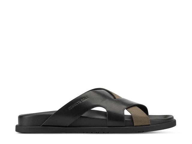 Kenneth Cole mens Crisscross Leather Slide Sandal Black 11 M Shop Men main image 3