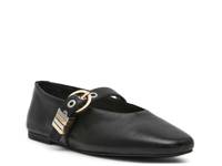 Lucia Mary Jane Flat Black Leather view