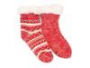 Chenille Eyelash Women's Slipper Socks - 2 Pack Red view