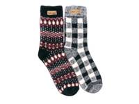 Sweater Women's Crew Socks - 2 Pack Black/White/Red view