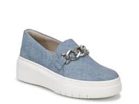 Daphne Platform Slip-On Sneaker Denim Blue Leather view