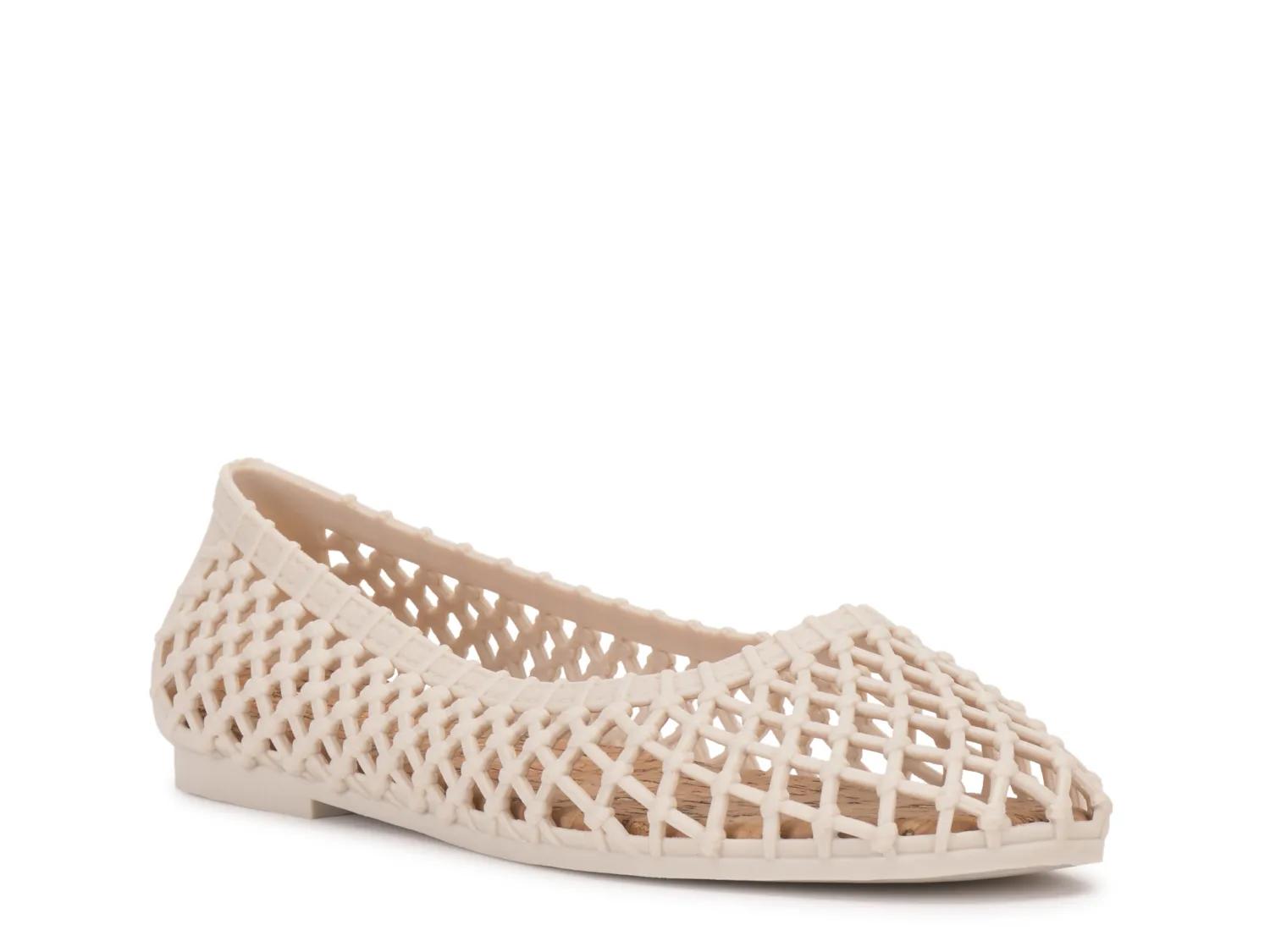Crown Vintage Jaylen Ballet Flat | Women's | Off White | Size 10 | Flats | Jelly
