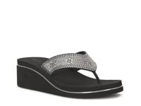Gaela Wedge Sandal Black/Silver Rhinestones view