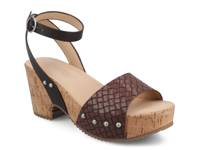 Vanessa Platform Sandal Chocolate Brown Woven view