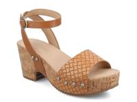 Vanessa Platform Sandal Tan Woven view