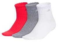 Sport Fashion Women's Quarter Socks - 3 Pack Red view