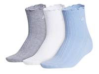 Performance Ruffle Women's Quarter Socks - 3 Pack  Grey/Multicolor view