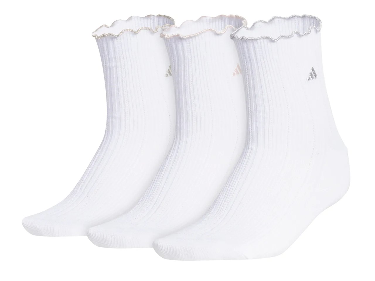 Performance Ruffle Women's Quarter Socks - 3 Pack 