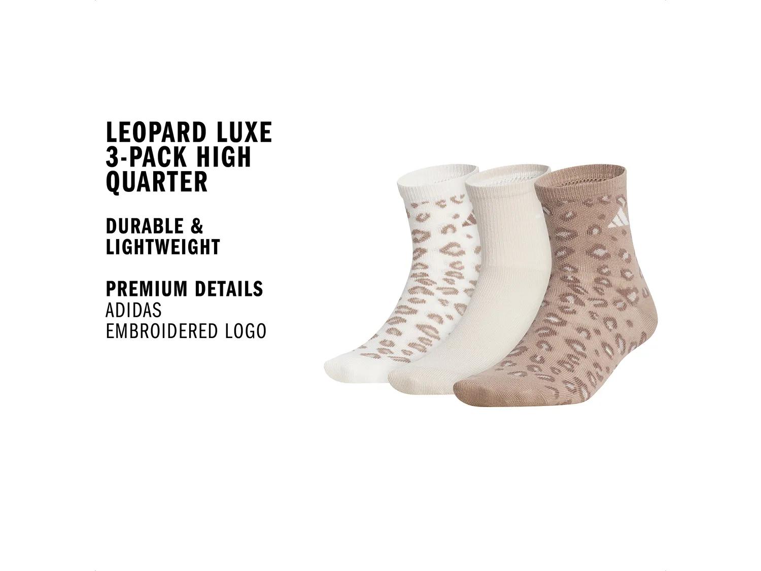 Leopard Luxe Women's High Quarter Socks - 3 Pack