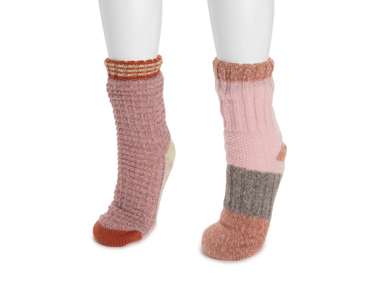 Color Blocked Sweater Women's Cabin Socks - 2 Pack