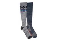 Tall Men's Compression Knee Socks - 2 Pack Grey/Slate Blue view