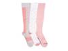 Cotton Women's Compression Knee Socks - 3 Pack Blush/White/Grey view