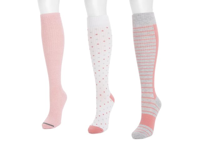 Cotton Women's Compression Knee Socks - 3 Pack
