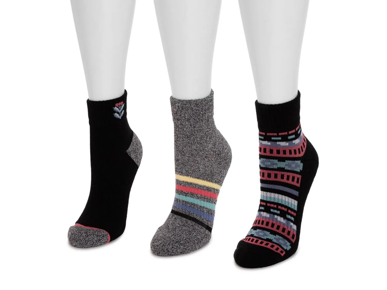 Cotton Women's Compression Ankle Socks - 3 Pack