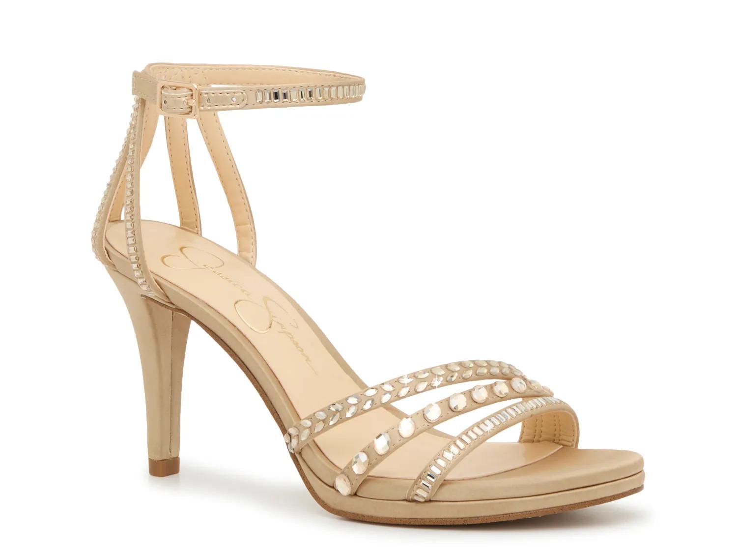 jessica simpson plemy satin ankle strap dress sandals Jessica Simpson Plemy Silver Multi Floral High Heel Ankle Strap Sandal Size  9.5