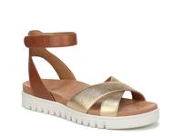 Uptown Merced Wedge Sandal Gold/Cognac view