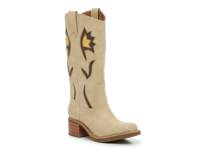 Miranda 10 Flower Western Boot Cream view