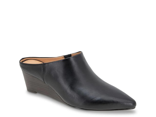 ARGUE × U-DOT　ASYMMETRICAL MULE 21cm AME Leather Mules with Asymmetric Toe - Black | COOSH