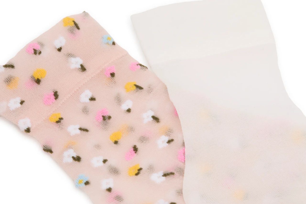 Rose Sheer Women's Crew Socks - 2 Pack