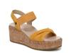 Darla Espadrille Wedge Sandal Yellow Suede view