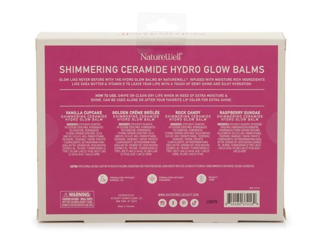 Shimmering Ceramide Hydro Glow Lip Balm - 4 Pack