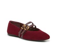 Vanyee Mary Jane Flat Burgundy view