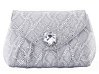 Rebel Clutch Silver Metallic view