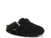 Boston Big Buckle Shearling Clog - Women's Black view