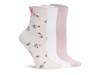 Powder Girly Crew Socks - 3 Pack White/Pink/Multicolor Floral Embroidery view