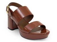 Camera Platform Sandal Brown Patent Synthetic view