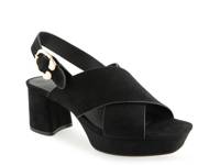 Pura Platform Sandal Black Suede view