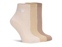 Power Lover Women's Quarter Socks - 3 Pack Tan view