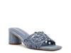 Flores Sandal Blue Raffia view