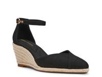 Wilmott Espadrille Wedge Sandal Black Canvas view