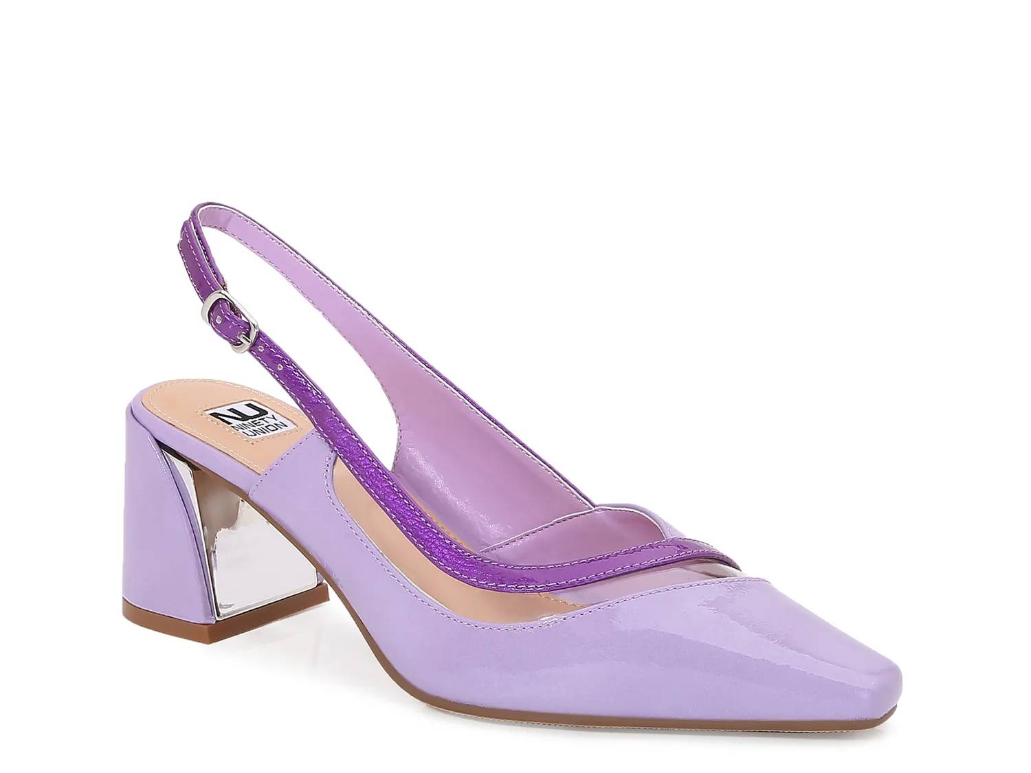 blue ladies dress shoes FLORAL Elaine Women's Wide Width Slingback Dress Shoes – FootwearUS main image 0