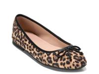 Yara Ballet Flat Tan/Black Leopard Print Suede view