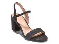 Josie Sandal Black Glitter Fabric view