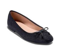 Yara Ballet Flat Black Glitter Fabric view