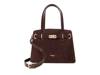 Dinidefine Suede Satchel Dark Brown view